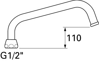 Venlo u-uitloop 1/2  .drb F963103AA voorsprong 200mm