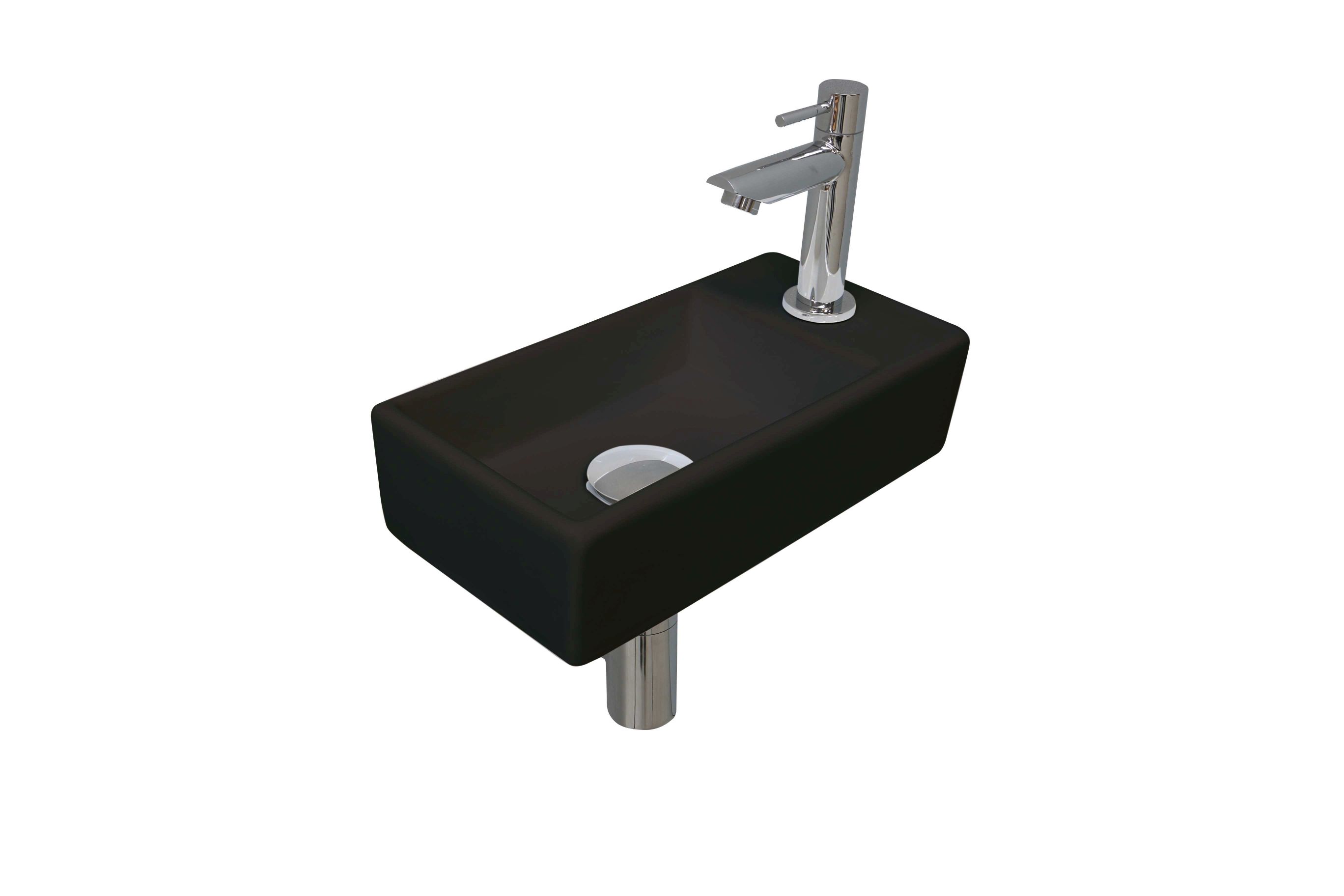 INK Versus Fonteinpack Porselein rechts 1805312 Mat zwart/chroom H90xB360xD180