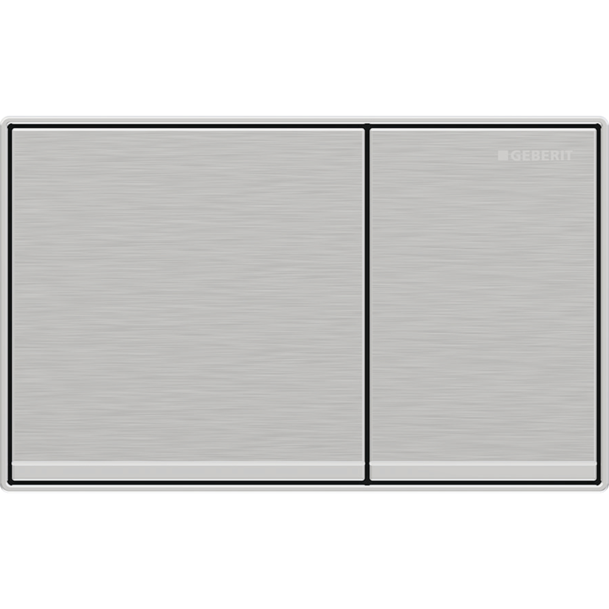 Geberit Omega60 bedieningsplaat 2- toets square spuitgietzink geborsteld chroom 115.081.GH.1