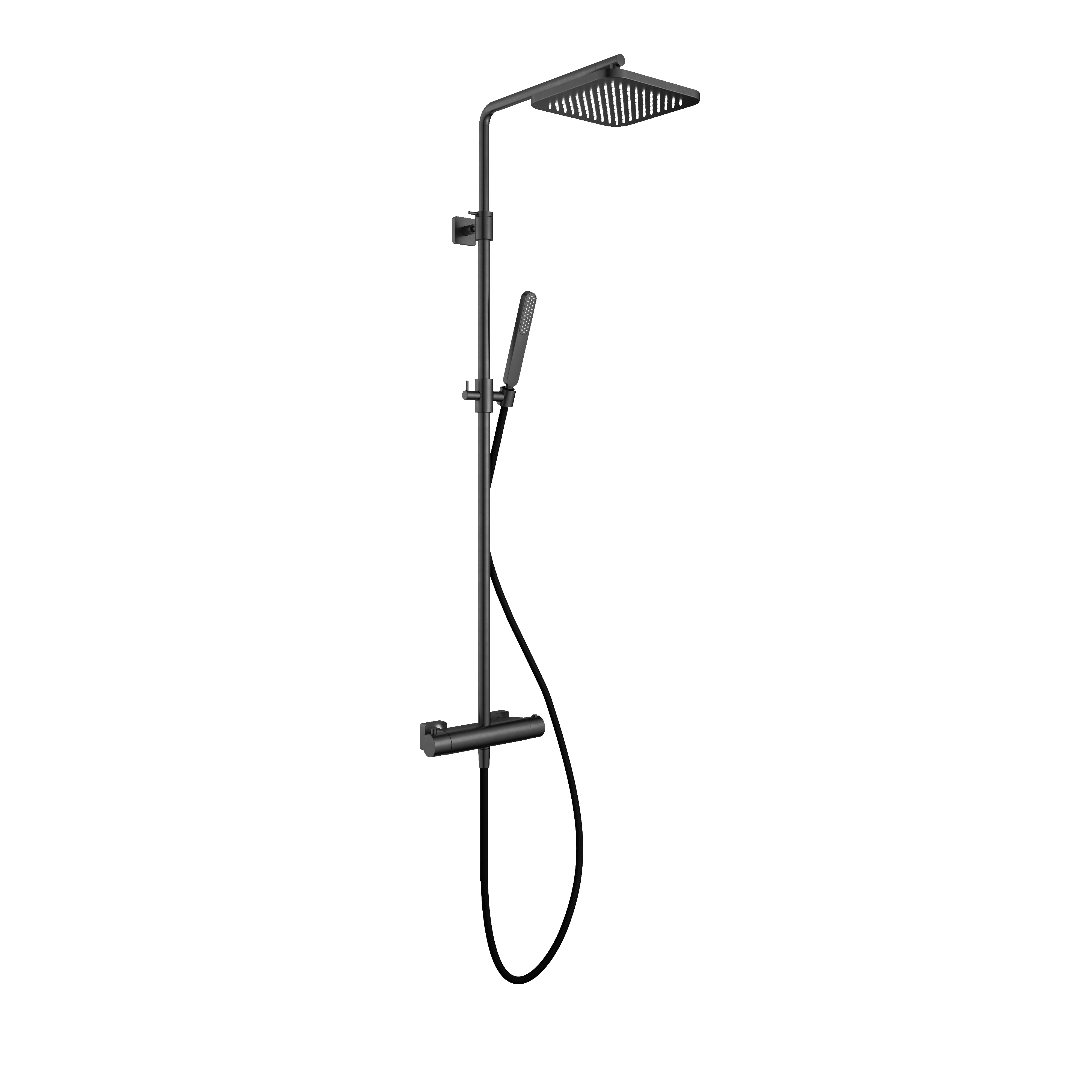 Hotbath Gal thermostatische stortdoucheset SDSGL9BGP Geborsteld Gunmetal PVD