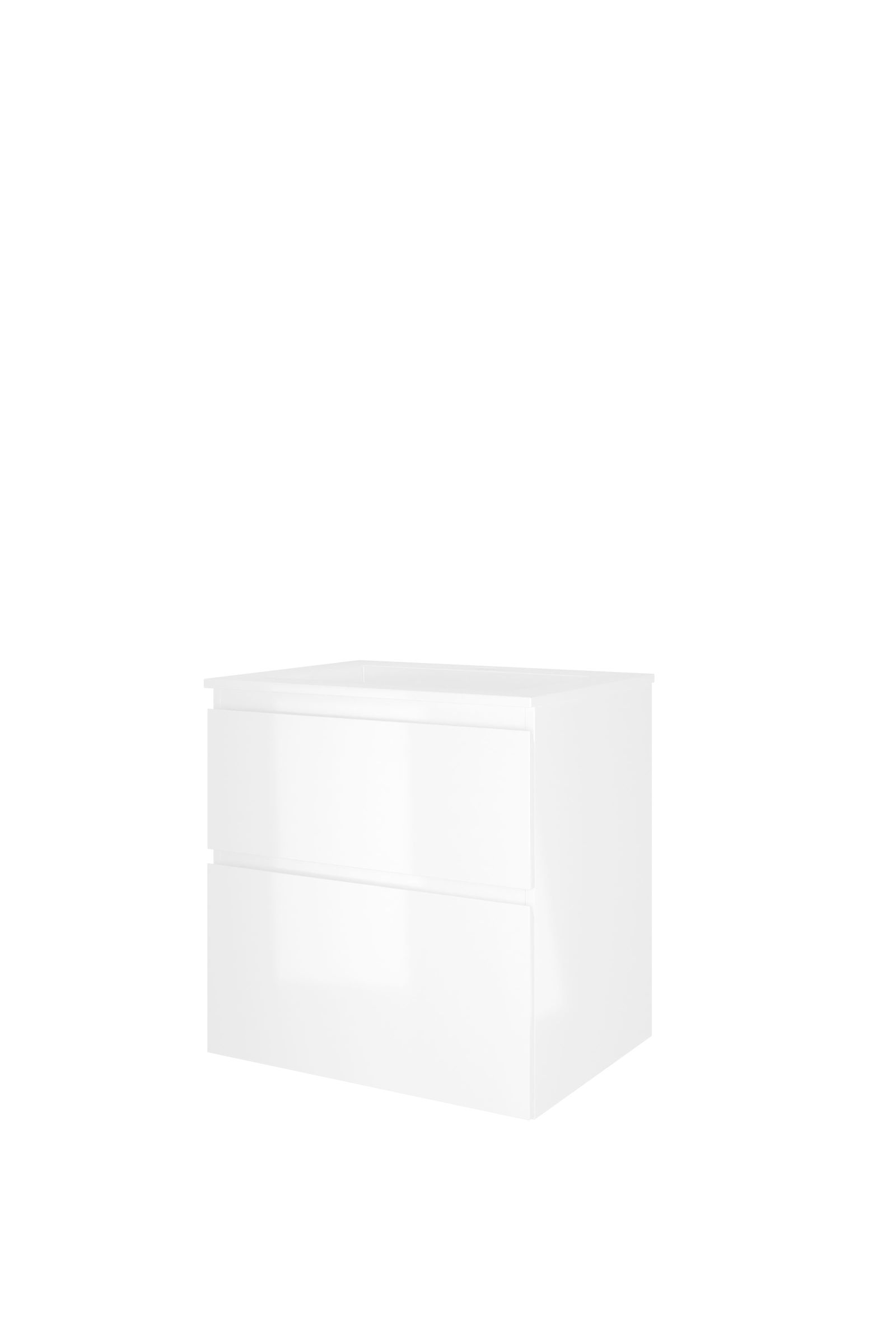 Proline set polystone Elegant wast. met 1 krgt. en onderk. a-sym. 1816314 Glans wit/Glans wit H620xB600xD460