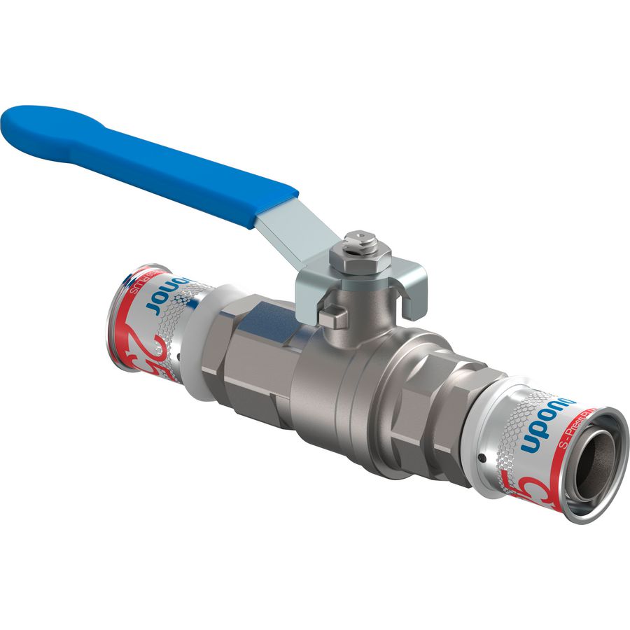 Uponor S-press Plus kogelkraan met hendel 25-25mm 1046605