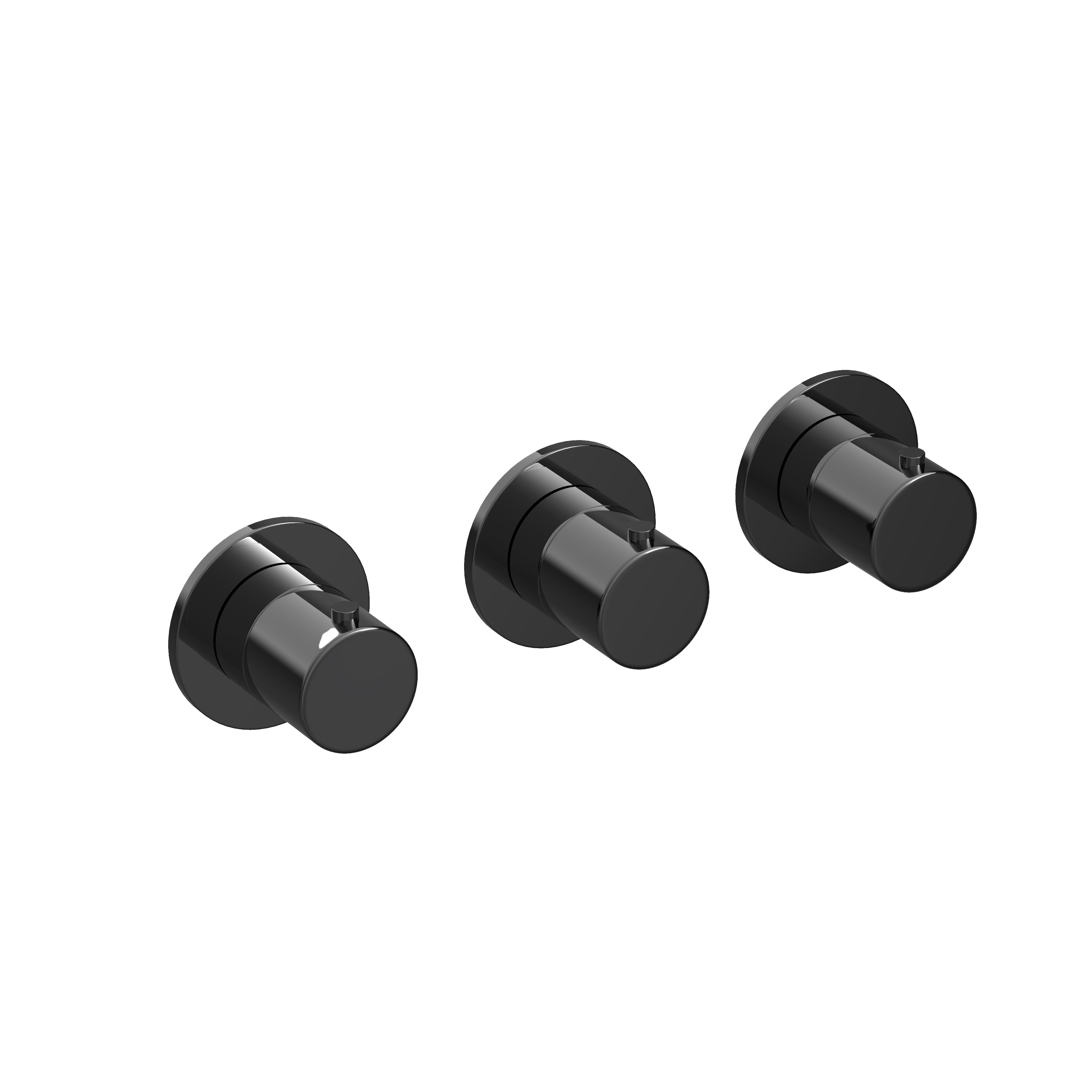 Hotbath Cobber afbouw douche thermostaat met 2 stopkranen CB7067EXTPBP Gepolijst zwart PVD