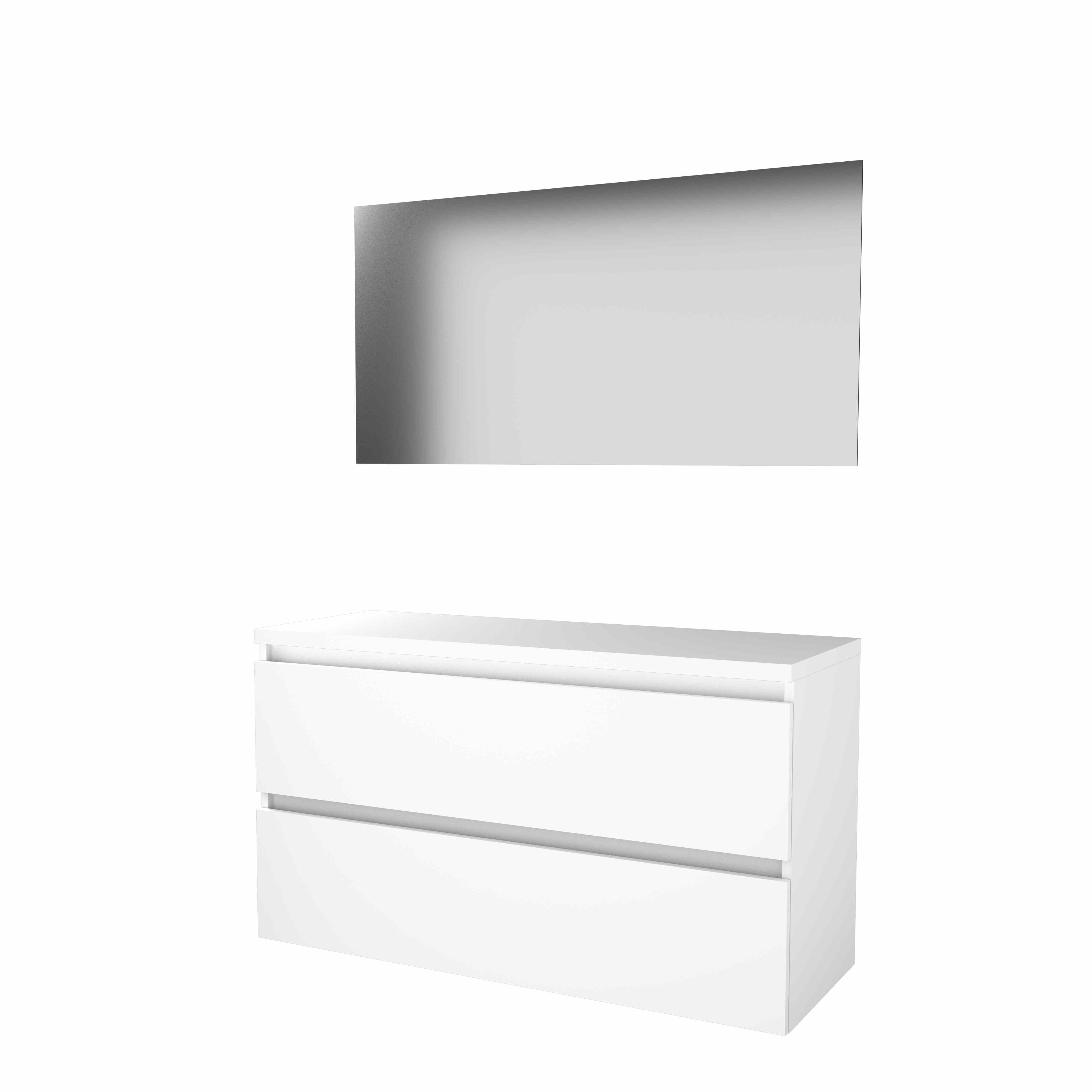 Basic Ultimate 46 onderk. GL incl. 2 la + afdekplaat incl. spg. m. LED ind. o+b B1200xD460 Ice White / 1813486