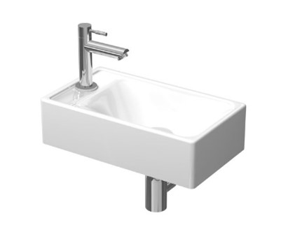 Proline Fonteinpack porselein met krgt. links 1805101P Glans wit/Chroom