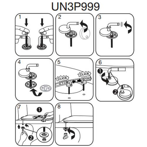 Pressalit Uni scharnier voor Tivoli 2 UN3P999