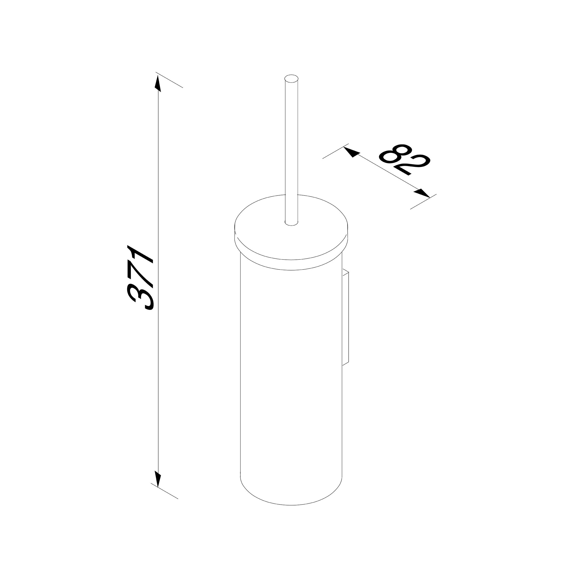 Geesa Nemox brushed bronze Toiletborstel met Houder (witte borstelkop) 916511-10