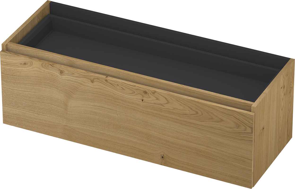 INK Fineer onderkast 1L m. binnenla gr.loos houten keerlijst fineer z. uitsparing 1221350Z Natur H400xB1200xD450