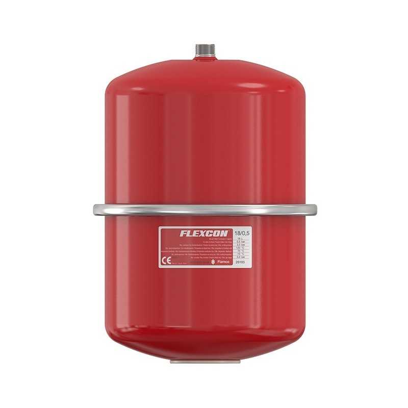 Flamco Flexcon Premium expansievat 18 liter rood 0.5 bar 16916