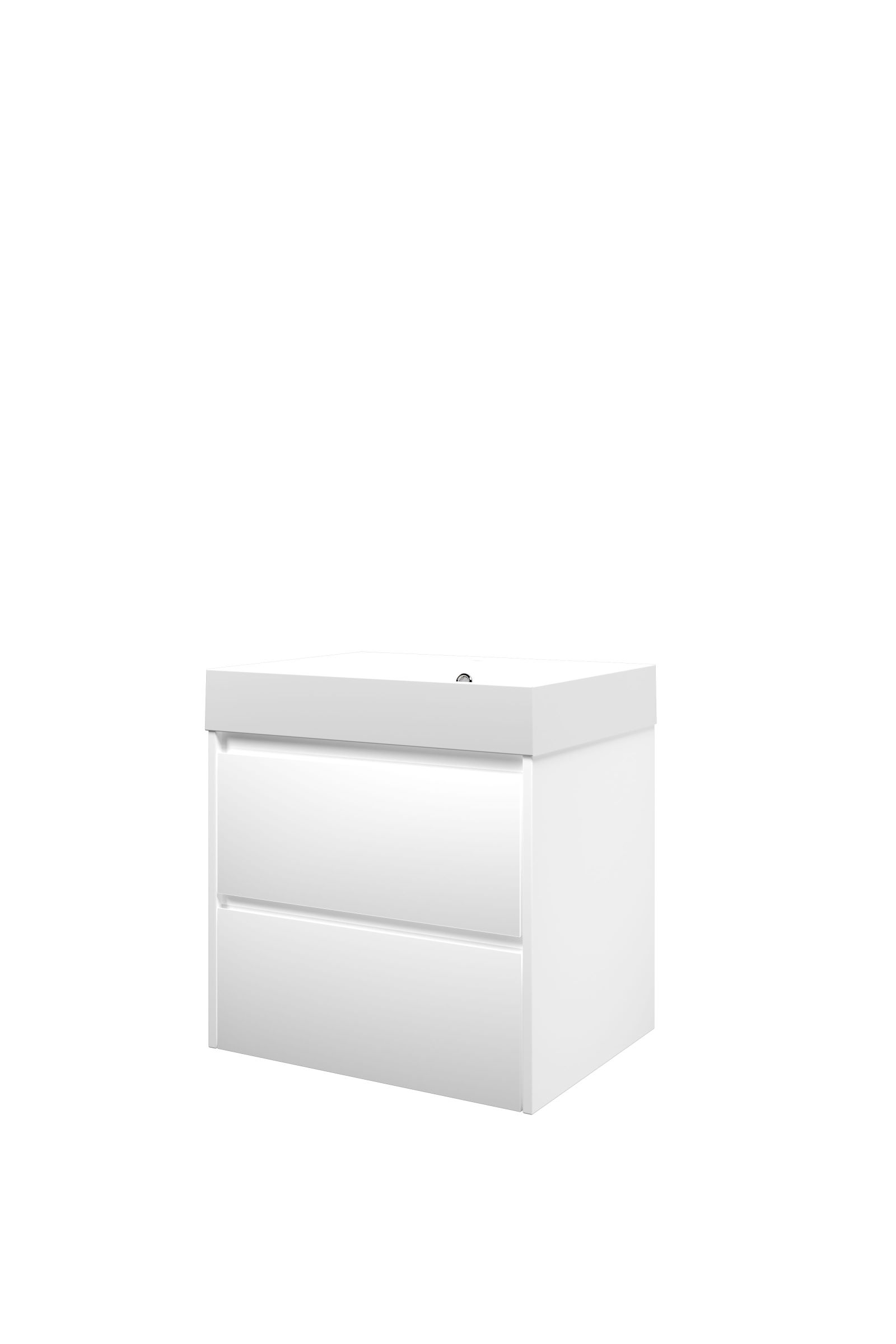 Proline set polystone Loft wast. met 1 krgt. en onderk. sym. 1816835 Mat wit/ Mat wit H620xB600xD460