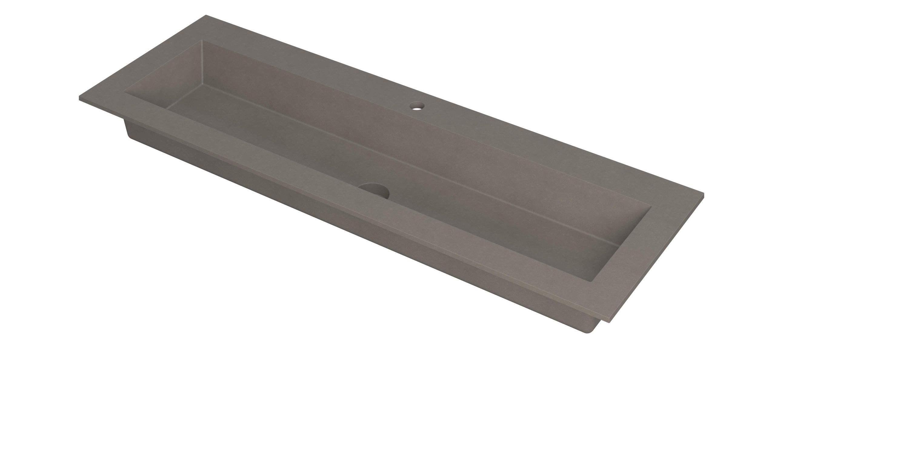 INK Kraft wastafel enkele bak 1 krgt 3417302 Quartz beton H10xB1400xD450