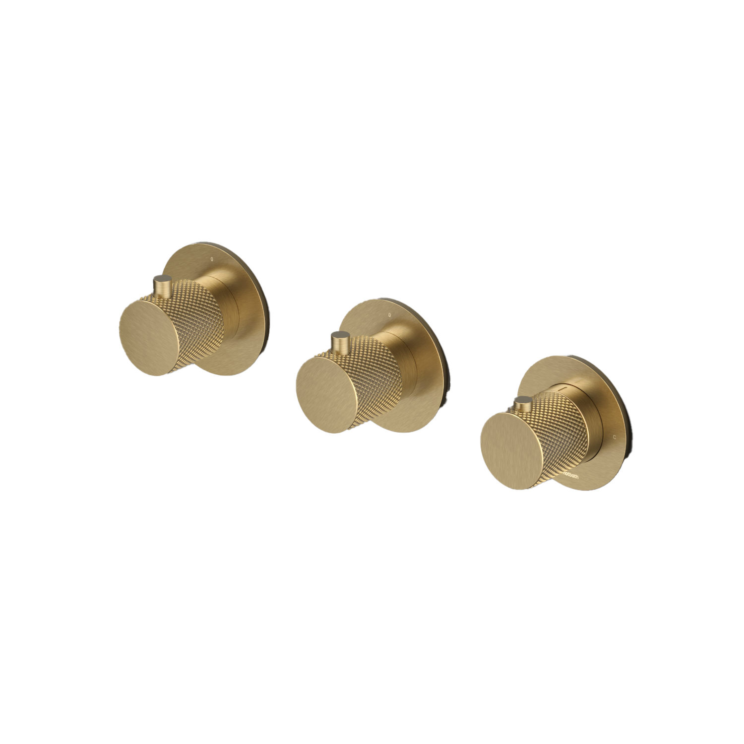 Hotbath Cobber X inbouw douchetherm. m. 2 stopkranen H/V CX7067EXTBBP Geborsteld Messing PVD