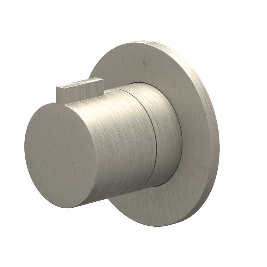 IVY Pact Afbouwdeel flow-through stopkraan symmetry met rond rozet 6202593 gebr. nickel PVD