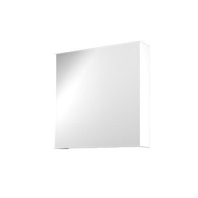 Proline spiegelkast Comfort met spiegel op plaat aan binnenzijde 1 deur 1808555 Mat wit H600xB600xD140