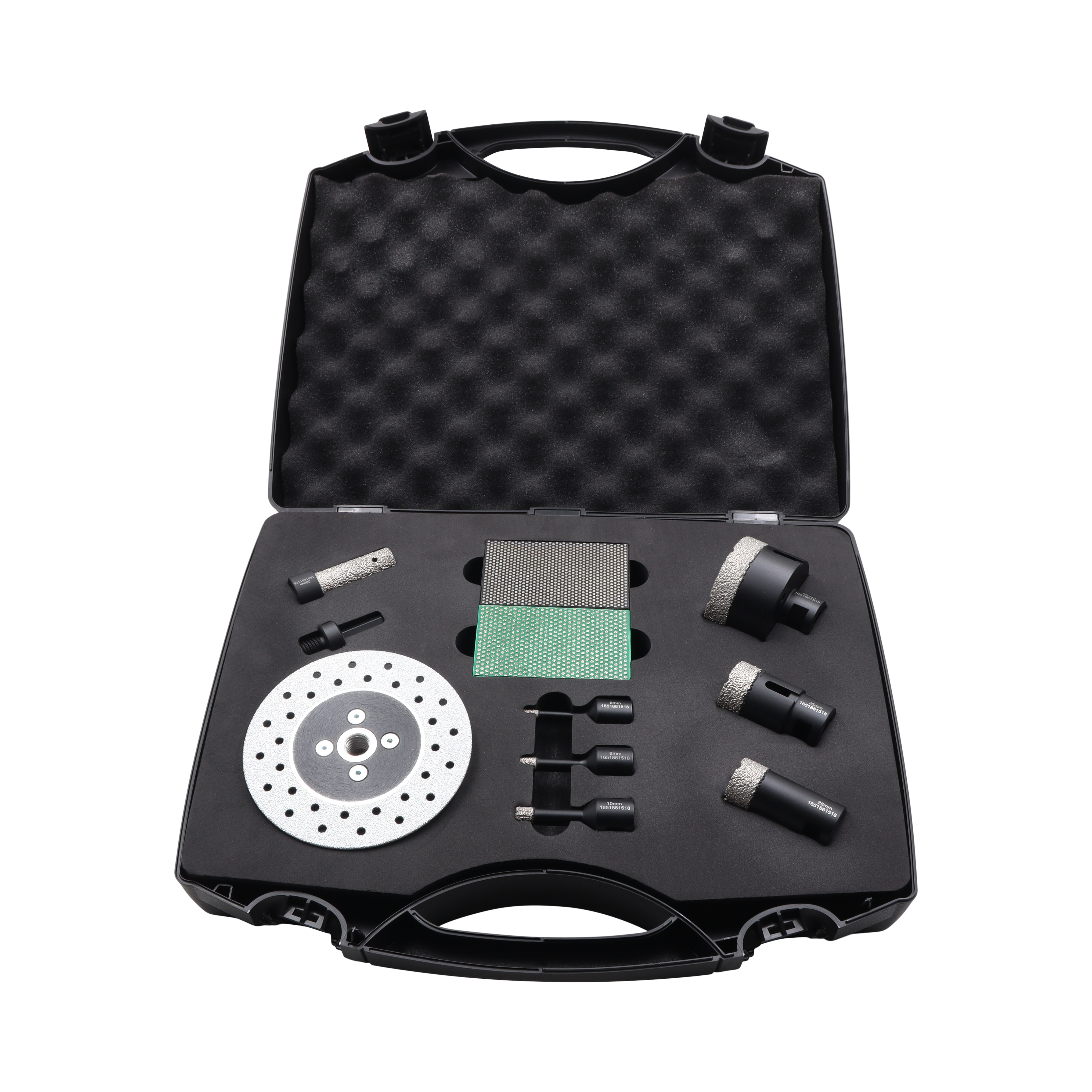 Tegelboorset in koffer 11 artikelen TB.S11.M14