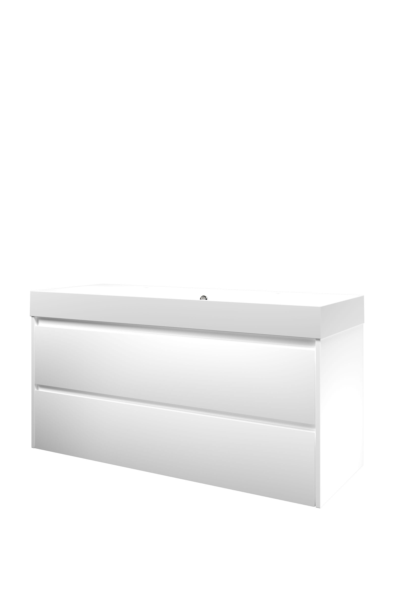 Proline set polystone Loft wast. met 2 krgt. en onderk. sym. 1816995 Mat wit/ Mat wit H620xB1200xD460