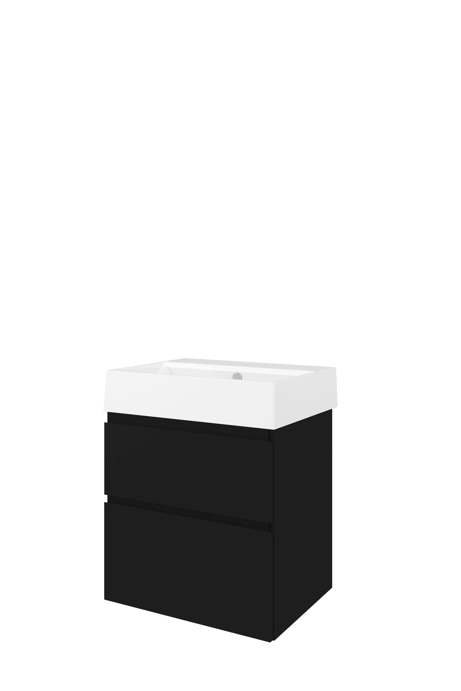 Proline set porselein Loft wast. z. krgt. en onderk. a-sym. 1815506 Mat zwart/Glans wit H700xB600xD460