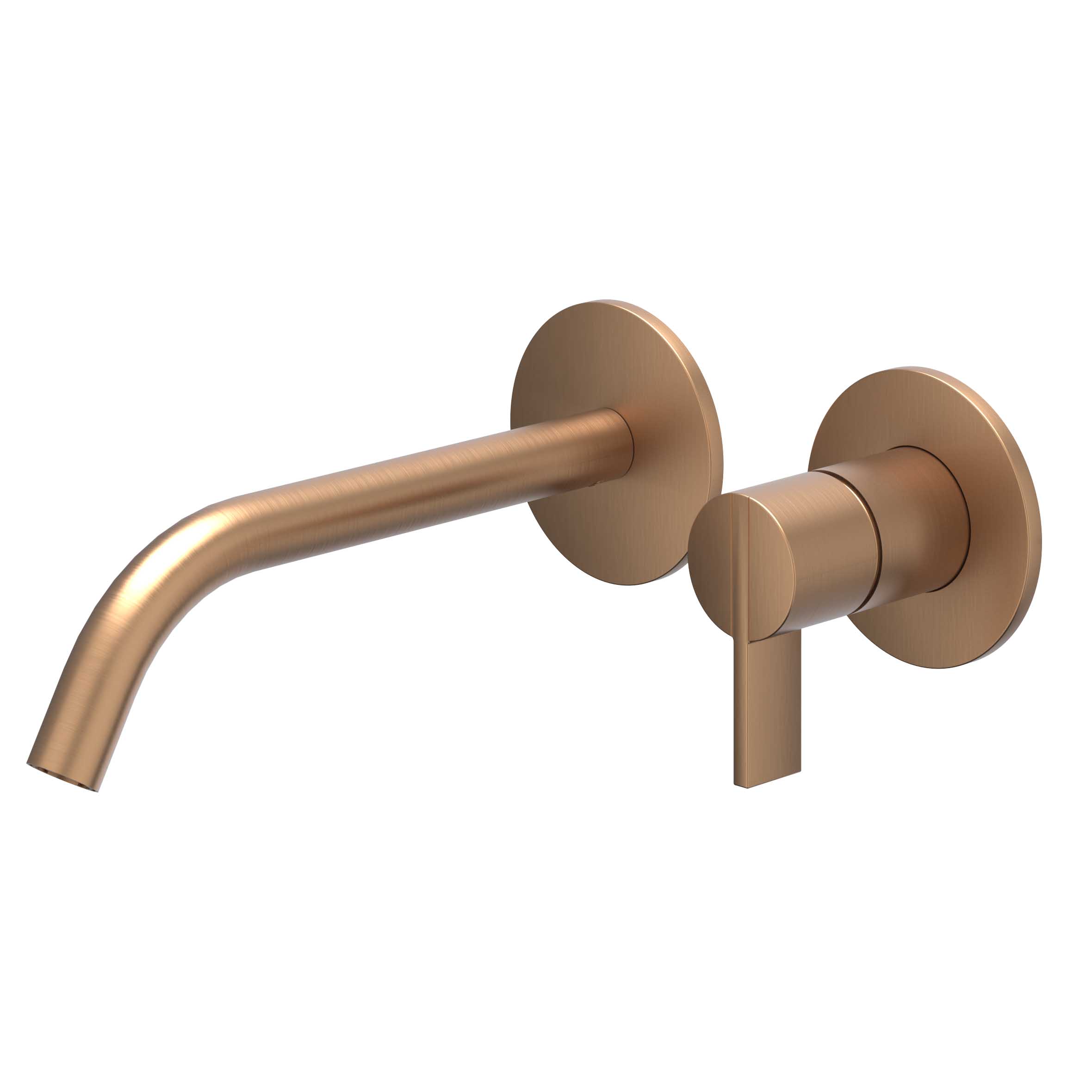 IVY Pact Wastafelmengkraan afbouwdeel 2-gats met gebogen uitloop 6101355 gebr. mat koper PVD