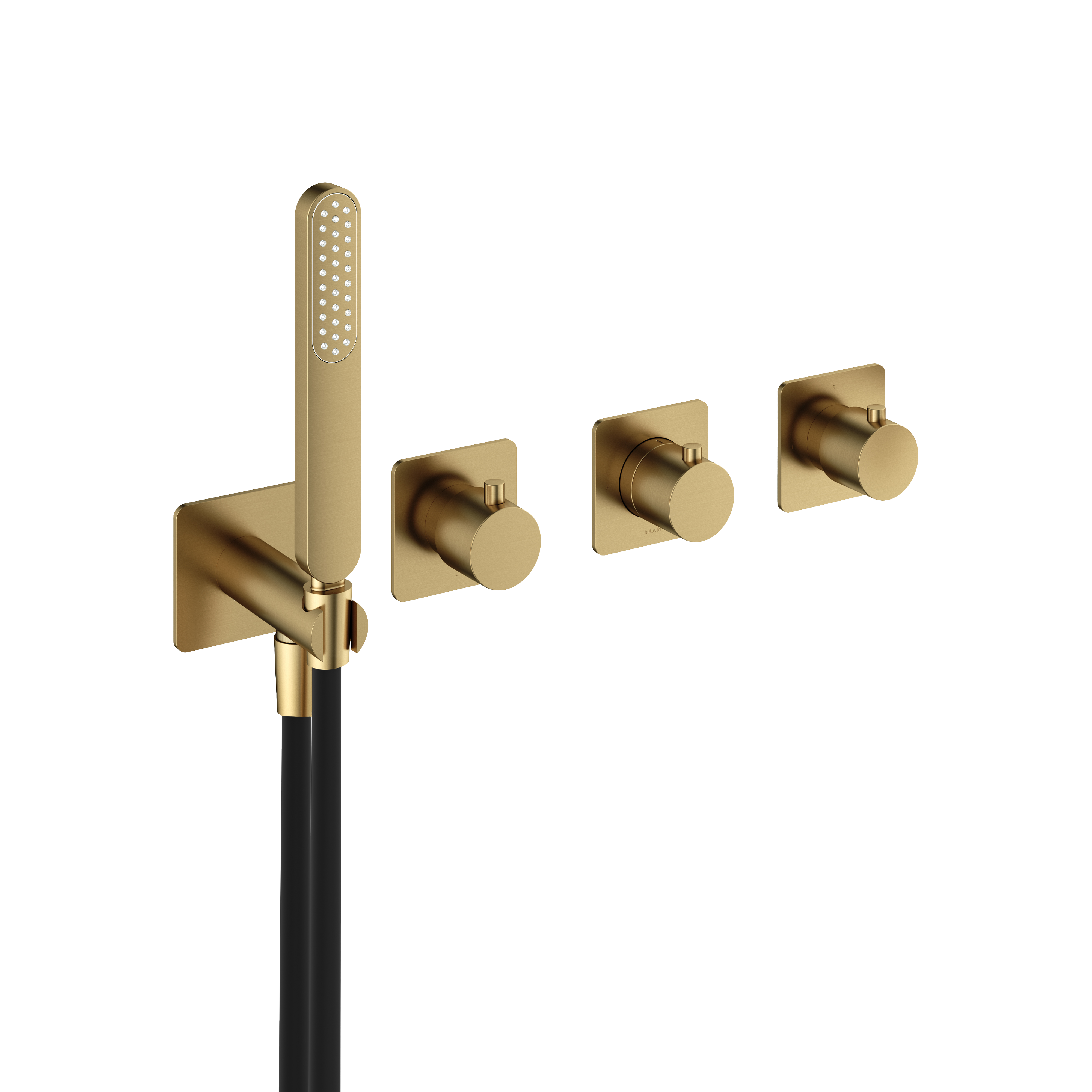 Hotbath Gal afbouwdeel bad/douche therm. 2 stopkr. z. uitl. GL7071EXTBBP Geborsteld Messing PVD