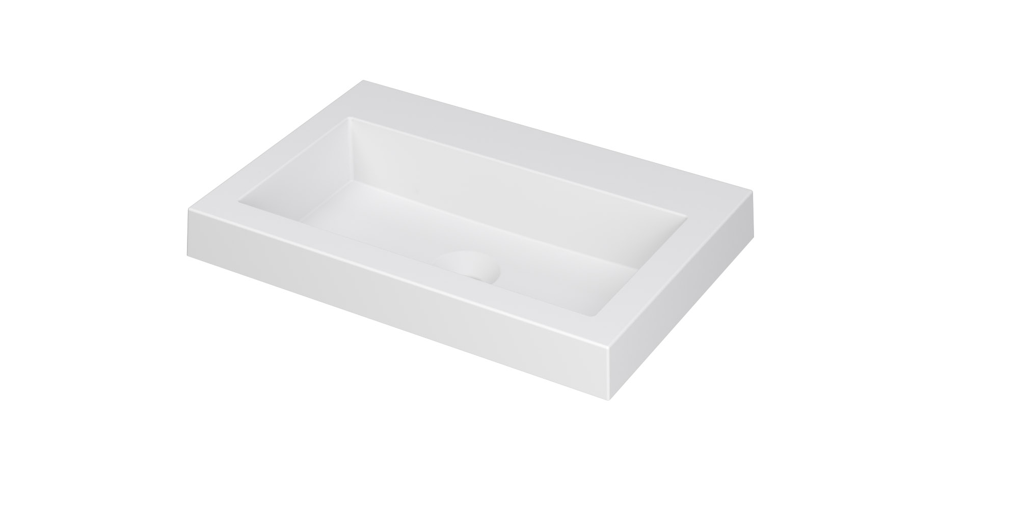 INK Dock wast. Polystone z. krgt. 3415300 Mat wit H60xB600xD400