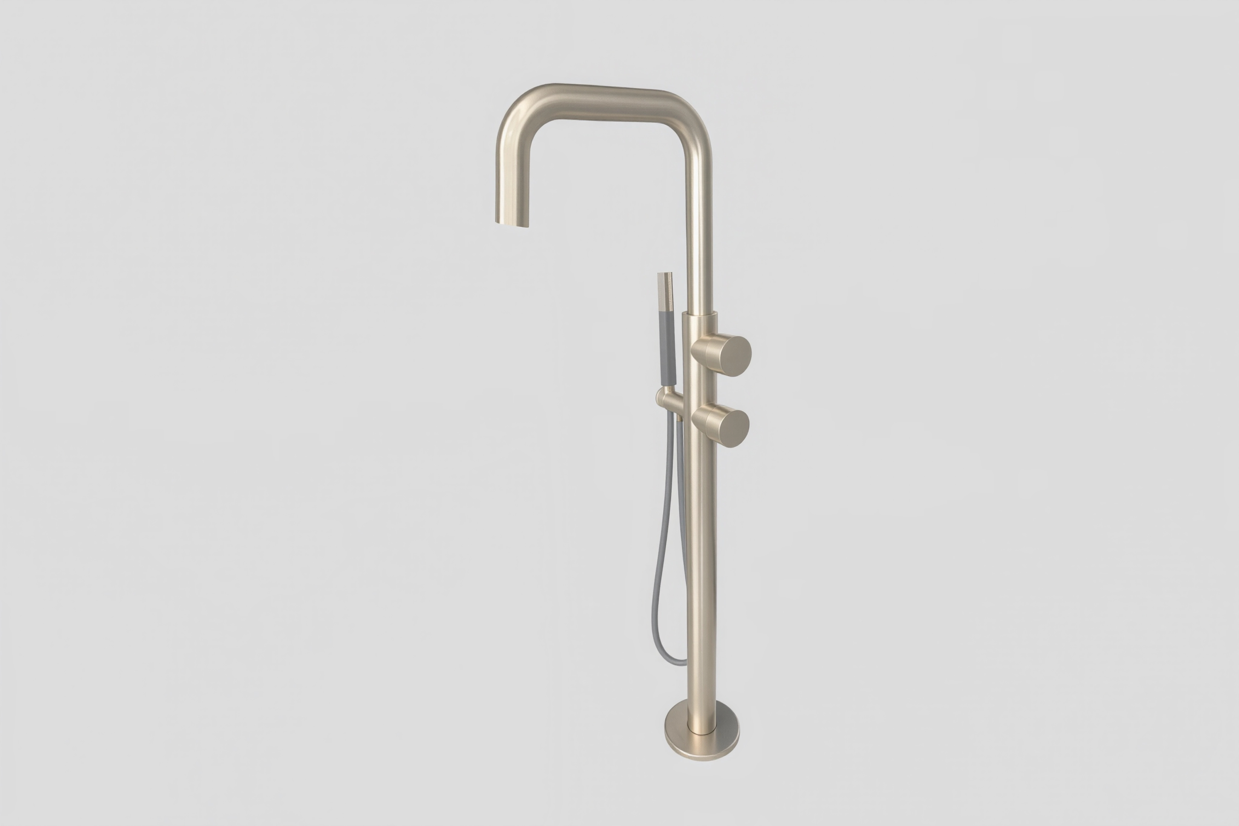 Lagoo Como Vrijstaande highflow badmengkraan afbouwdeel m. mixer en handdouche staaf CM3214BN Brushed Nickel