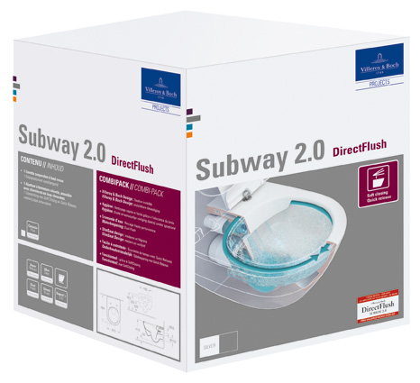 V&B Subway 2.0 Combipack Directflush m/slimseat 5614R201 Wit Alpin