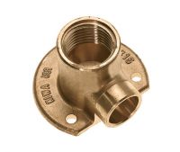 Chroom muurplaat laag 1/2x15