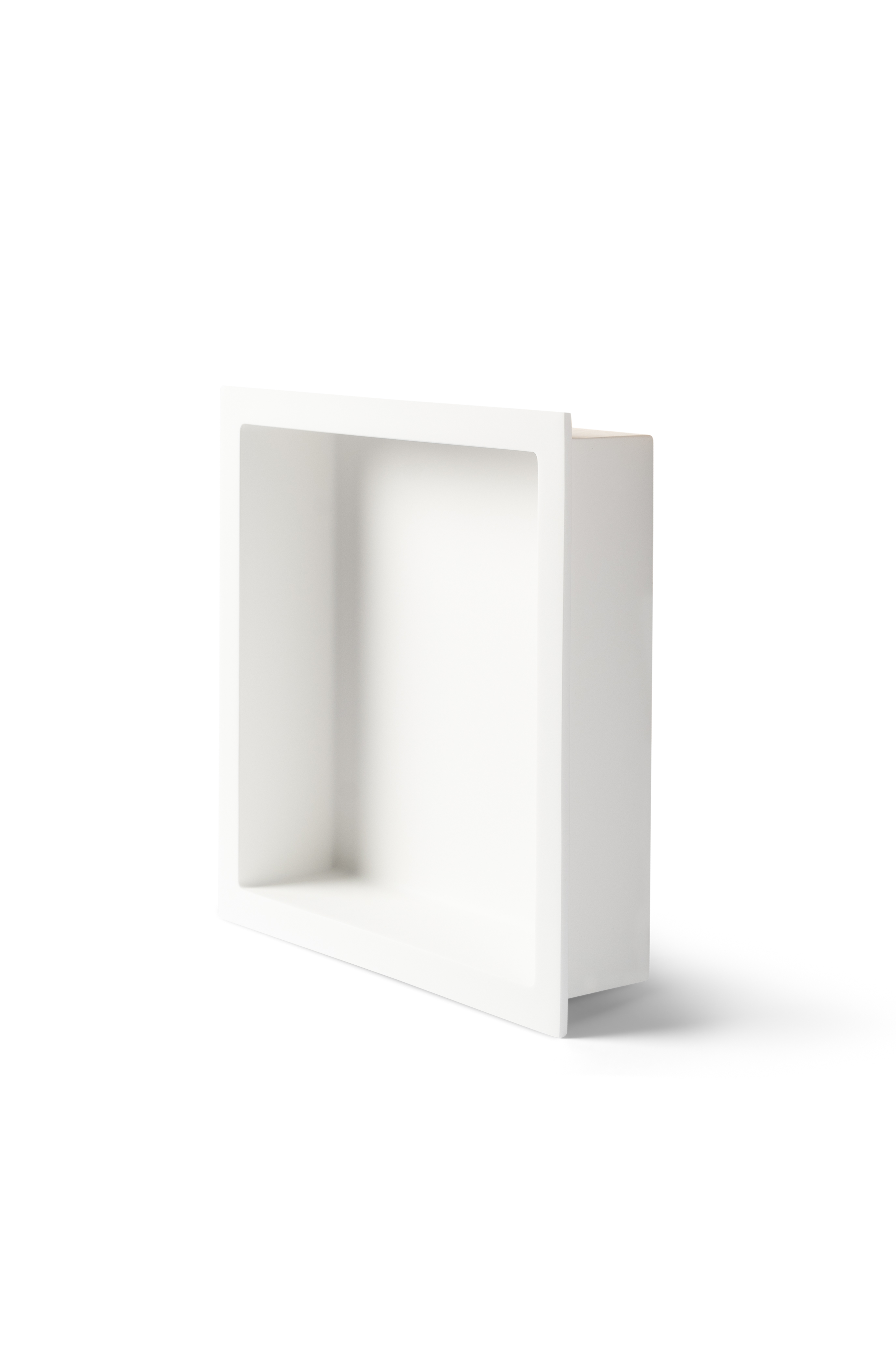 Luca inbouwnis MET FLENS 29.5x29.5x7cm solid surface Mat wit LUVA1430M