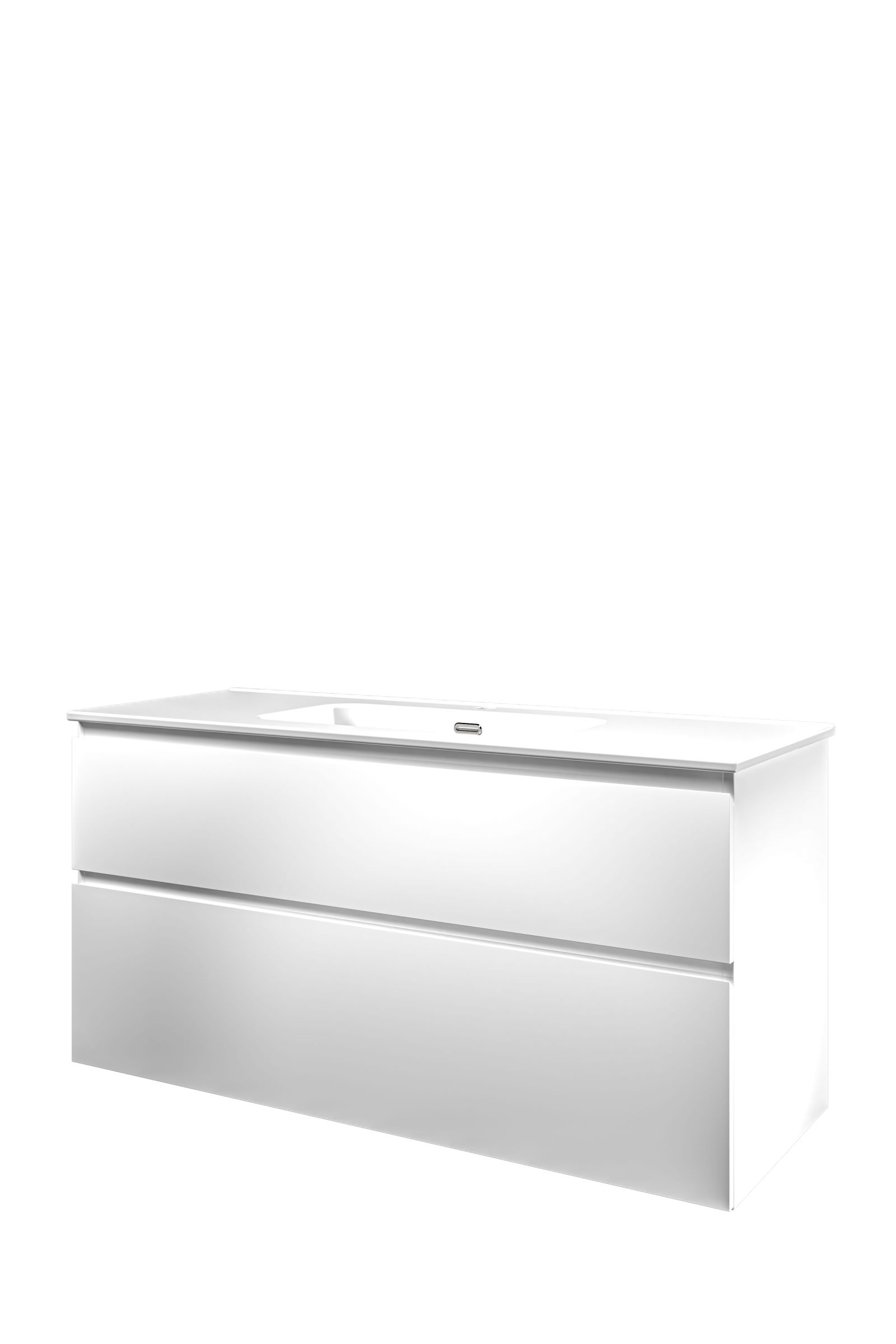 Proline enkel set porselein Elegant wast. enkel met 1 krgt. en onderk. a-sym. 1817385 Mat wit/Glans wit H620xB1200xD460