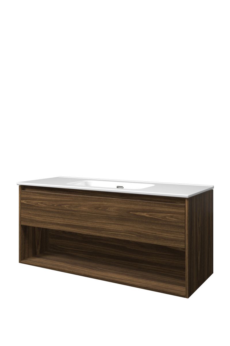 Proline enkel set porselein Elegant wast. enkel z. krgt. en onderk. met schap 1817333 Cabana oak/Glans wit H540xB1200xD460