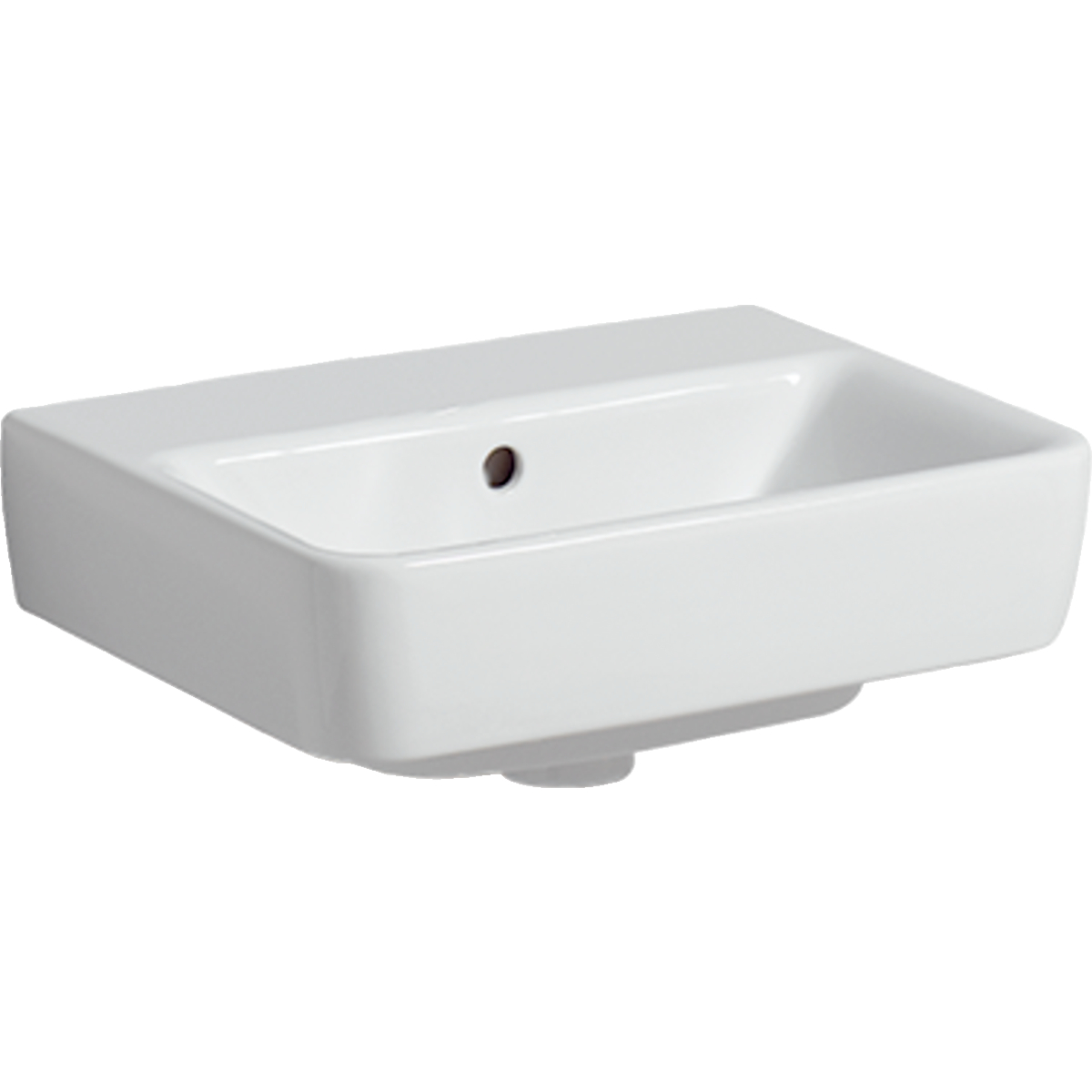 Geberit Renova Plan fontein 45x34cm z. krgt. m. overl. wit 501.626.00.1