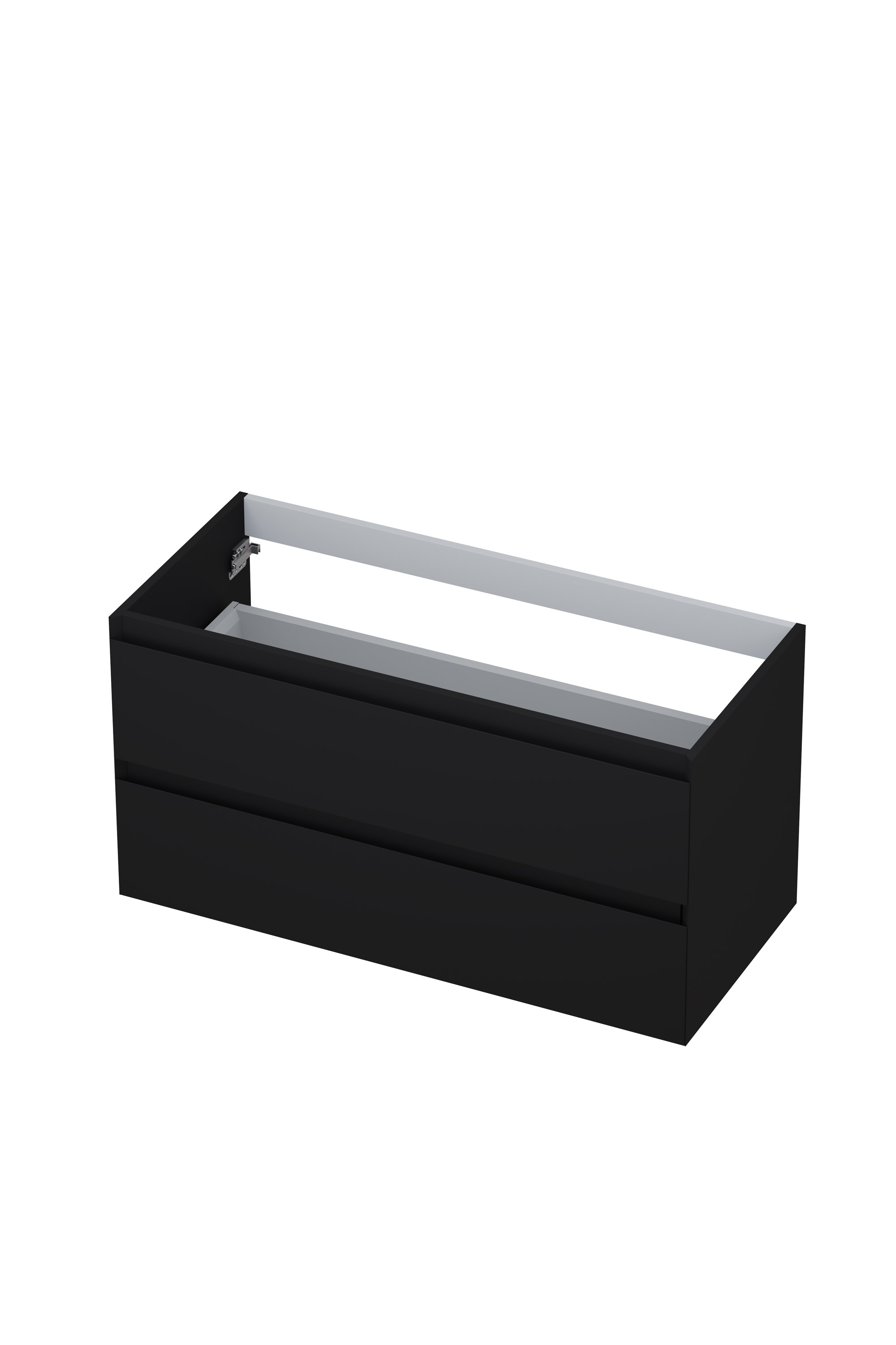 INK onderk. 2 laden greepl. gelakt 45gr 1240426 Mat zwart H520xB1000xD450