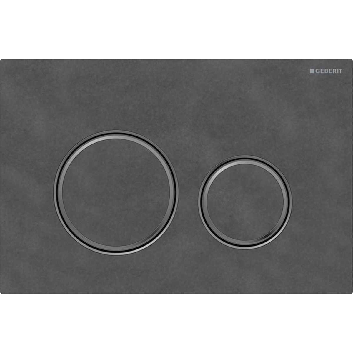 Geberit Sigma50 bedieningsplaat 2- toets round zwartchroom - Mustang leisteen 115.651.JM.1