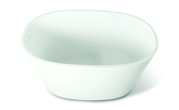 Luca Vrijstaand zitbad comfortstone met overloop 120x70x76h 94kg LUCO2120M Mat wit