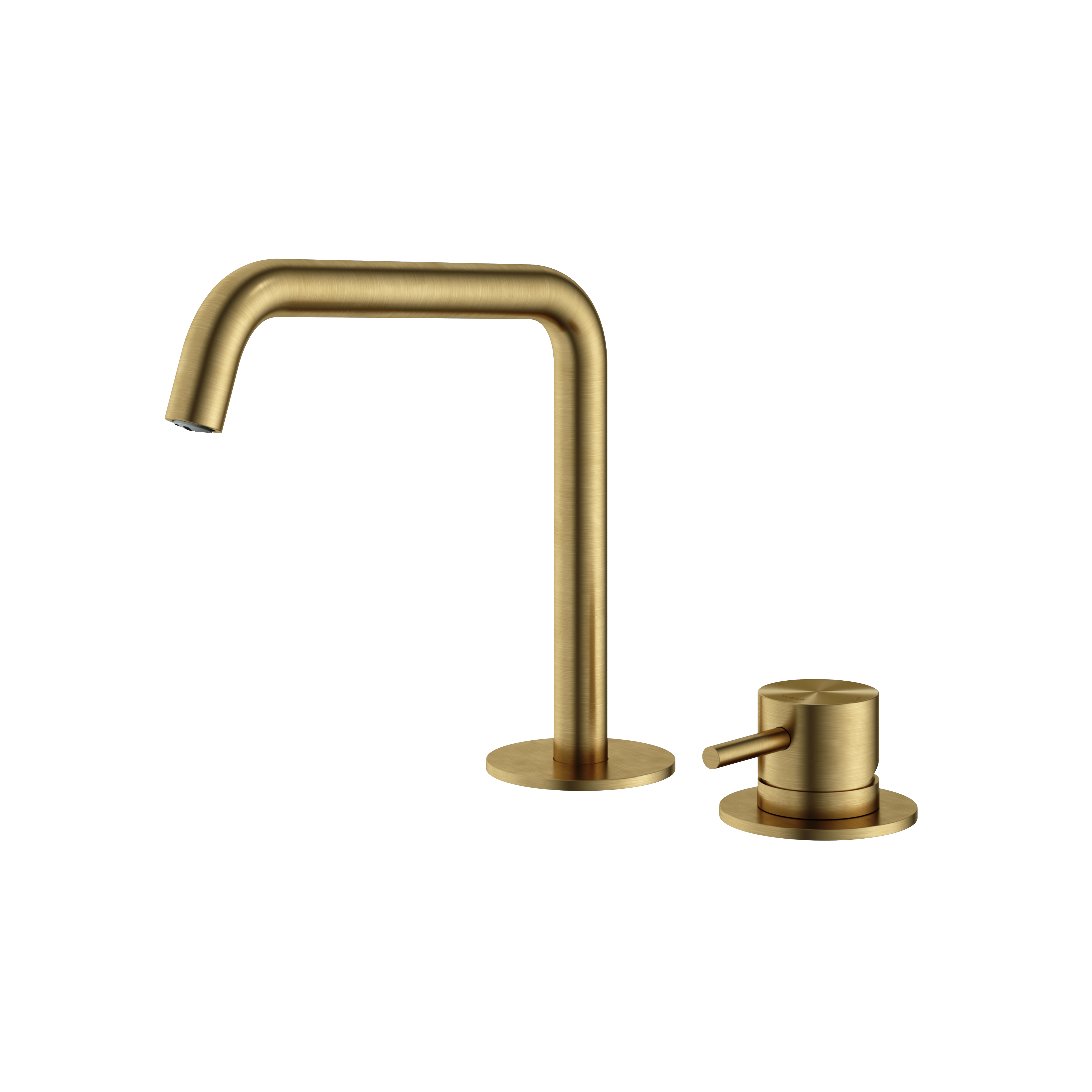 Hotbath Archie wastafelmengkraan 2 gats zonder waste AR023BBP Geborsteld Messing PVD