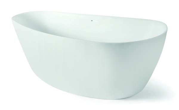 Luca Vrijstaand bad van acryl met overloop 170x78x60h LUPA1776M Mat wit