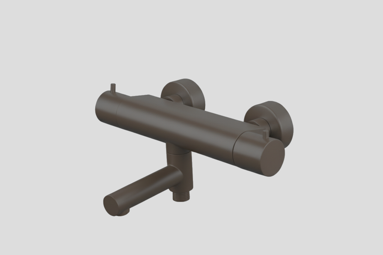 Lagoo Garda Thermostatische badmengkraan met uitloop en geintegreerd omstel G3101TC Tuscany