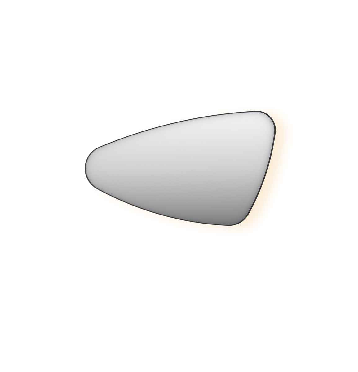 INK spg. SP23 organisch in stalen kader incl indir LED verw. color dimbaar + schak. R H600xB1000xD40 Mat zwart / 8409365