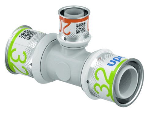 Uponor Composiet pers verloop T stuk 32x20x32 1039959