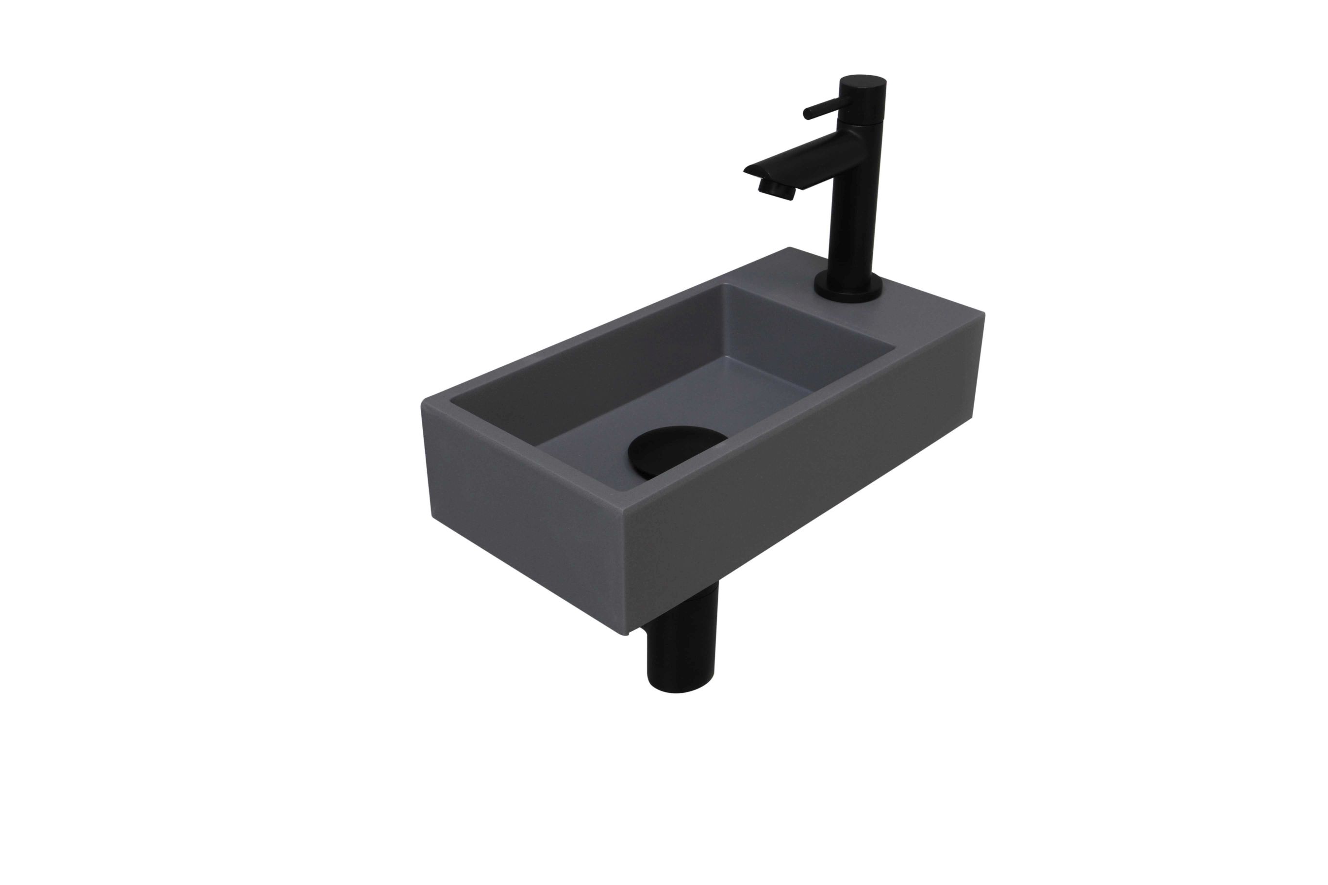 INK Versus Fonteinpack Quartz rechts 1805138 Quartz grijs/mat zwart H90xB360xD180