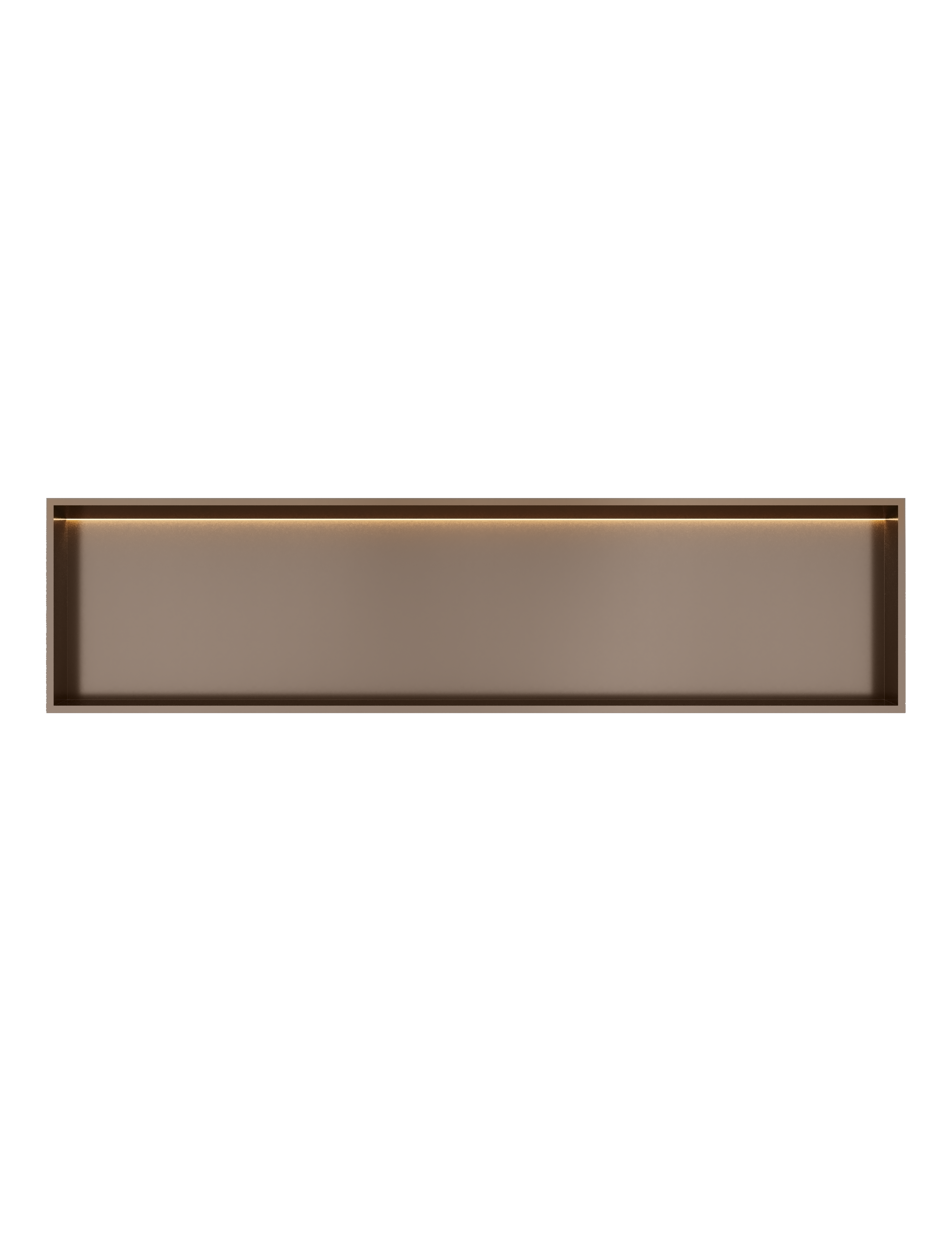 Hotbath More inbouwbox of inbouwnis 30x120x10cm with LED IP44 BOX120LTB Tuscan bronze