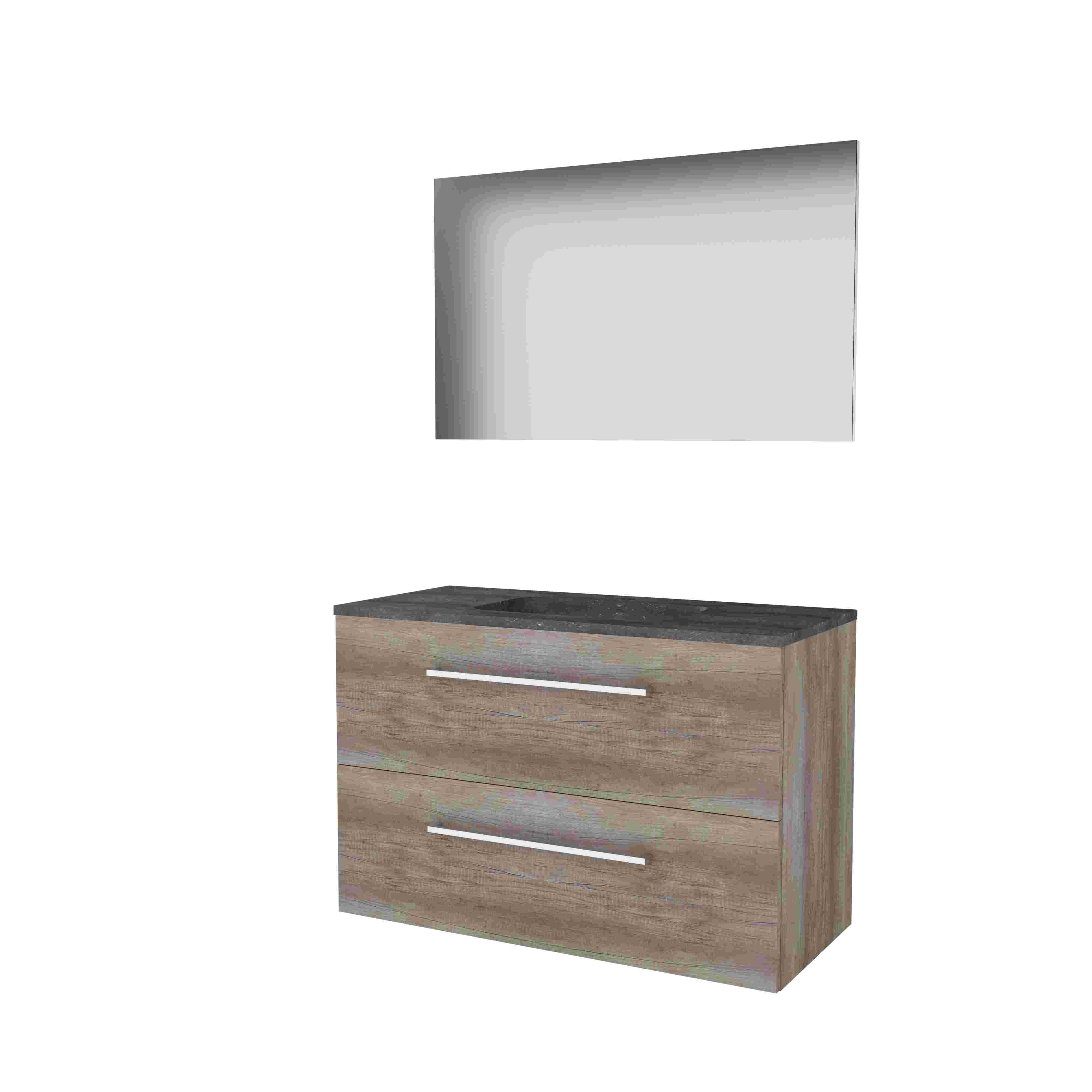 Basic Basic 46 onderk. m. gr. incl. 2 la + hardst. wast. incl. 1 krgt. incl. spg. op plaat B1000xD460 Scotch Oak / 1813257