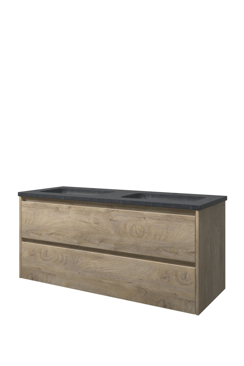 Proline set hardsteen Elegant wast. met 2 krgt. en onderk. sym. 1815771 Raw oak/Blue stone H545xB1200xD460