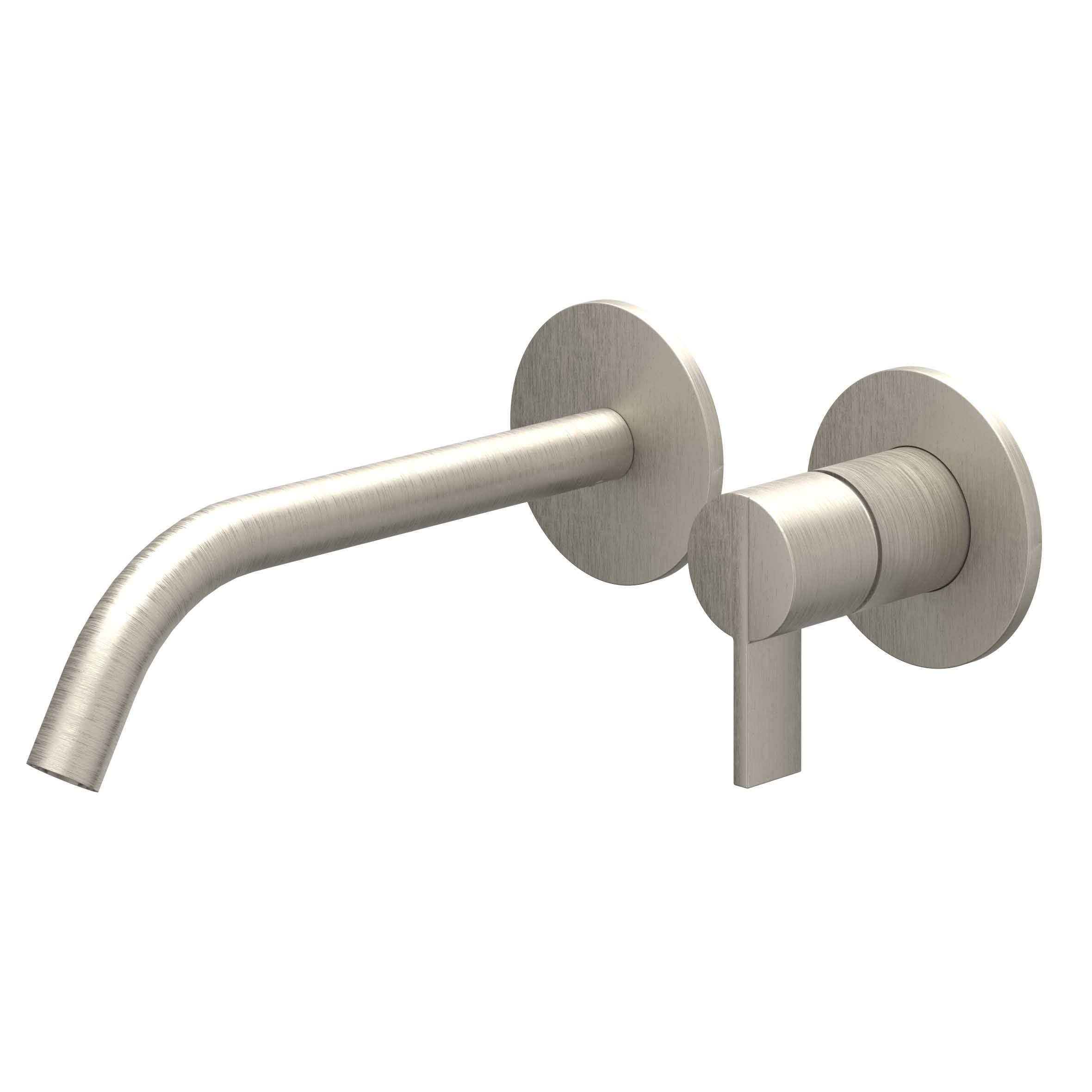 IVY Pact Wastafelmengkraan afbouwdeel 2-gats met gebogen uitloop 6101353 gebr. nickel PVD