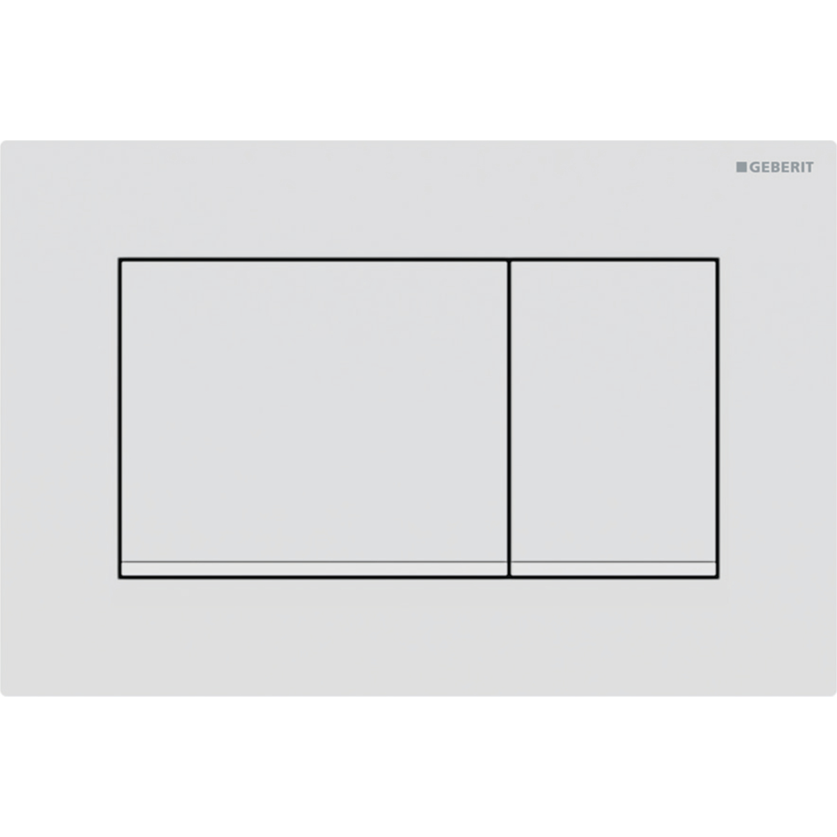 Geberit Sigma20 bedieningsplaat 2- toets square matwit - wit 115.883.01.1