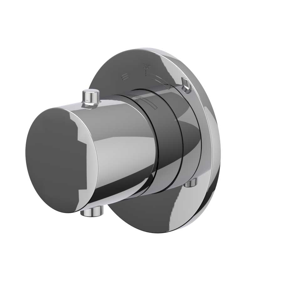 IVY Bond Afbouwdeel inbouwthermostaat symmetry met rond rozet 6202411 Chroom