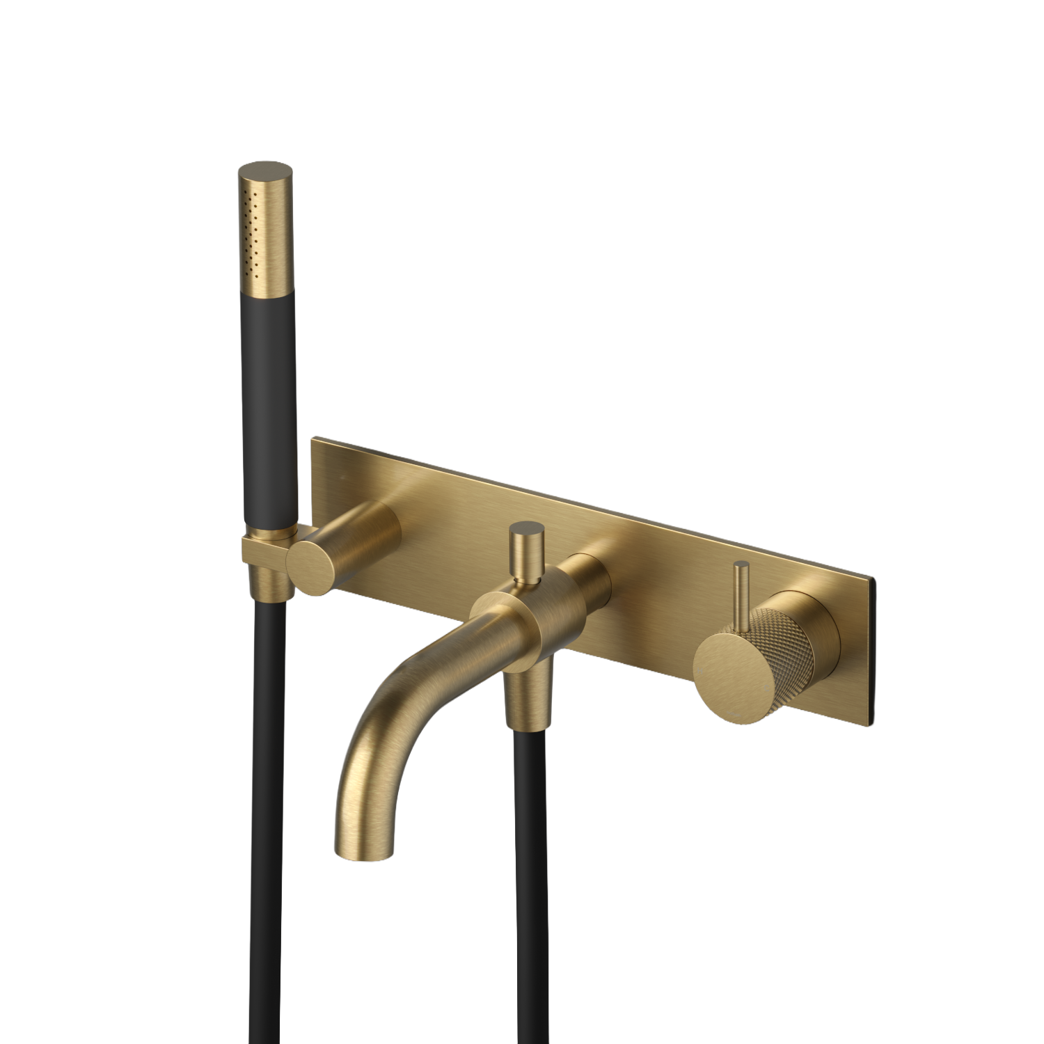 Hotbath Cobber X afbouwdeel inbouw douche/badmengkraan CX126EXTBBP Geborsteld messing PVD