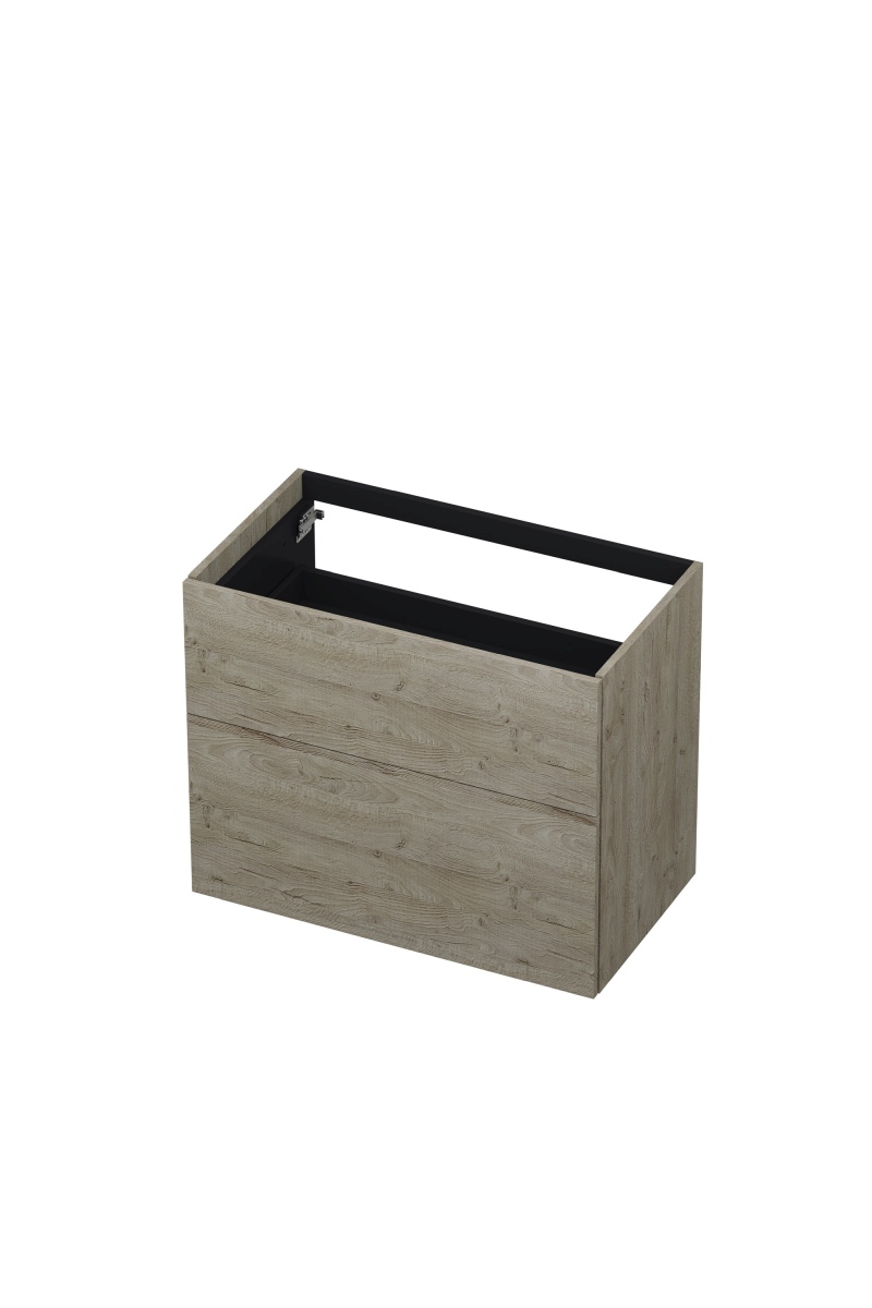 INK onderk. 2 laden push to open 65cm hout decor 1259018 Greige eiken H650xB800xD450