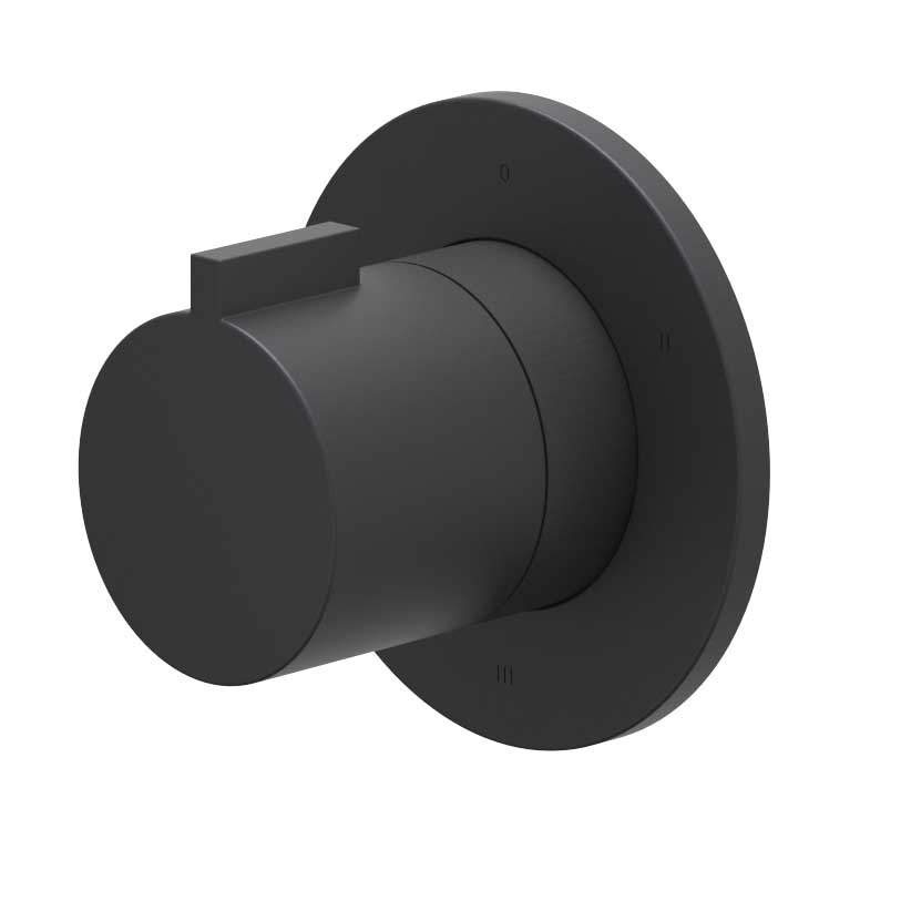 IVY Pact Afbouwdeel 3-weg stop-omstel symmetry met rond rozet 6202462 Mat zwart PED