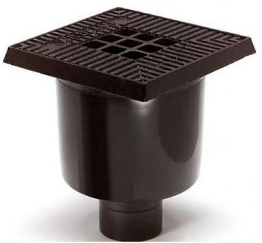 Pipelife schrobput m/GIJ deksel 20x20 75mm onderuitlaat (334252)